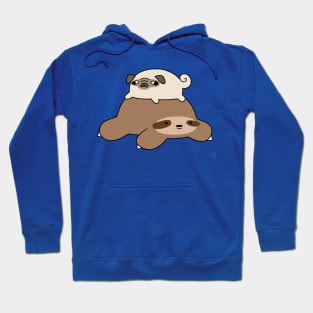 Little Pug and Sloth Hoodie